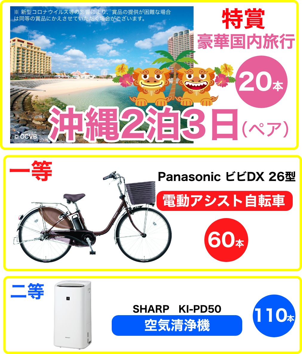 例えばこんな商品があたります！