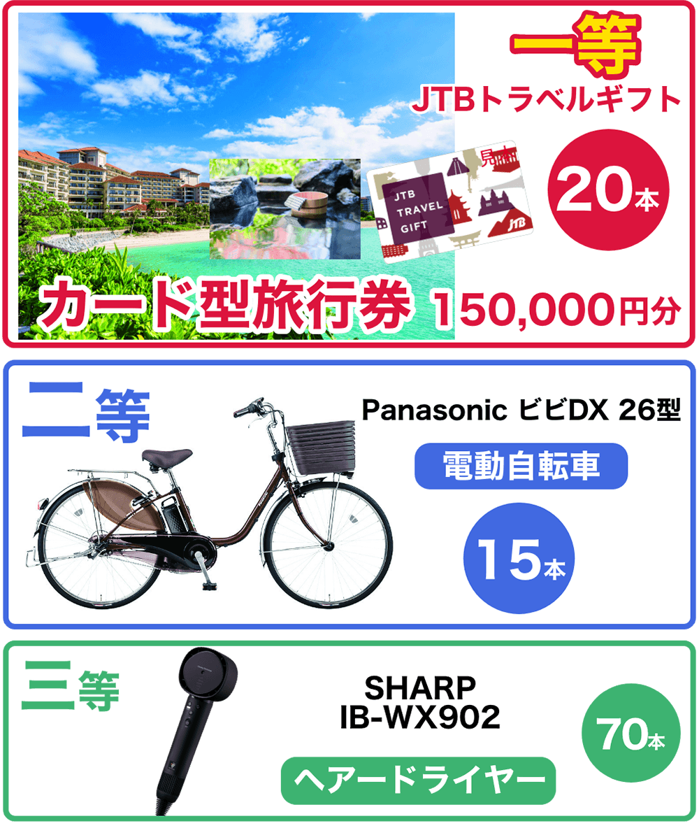 例えばこんな商品があたります！