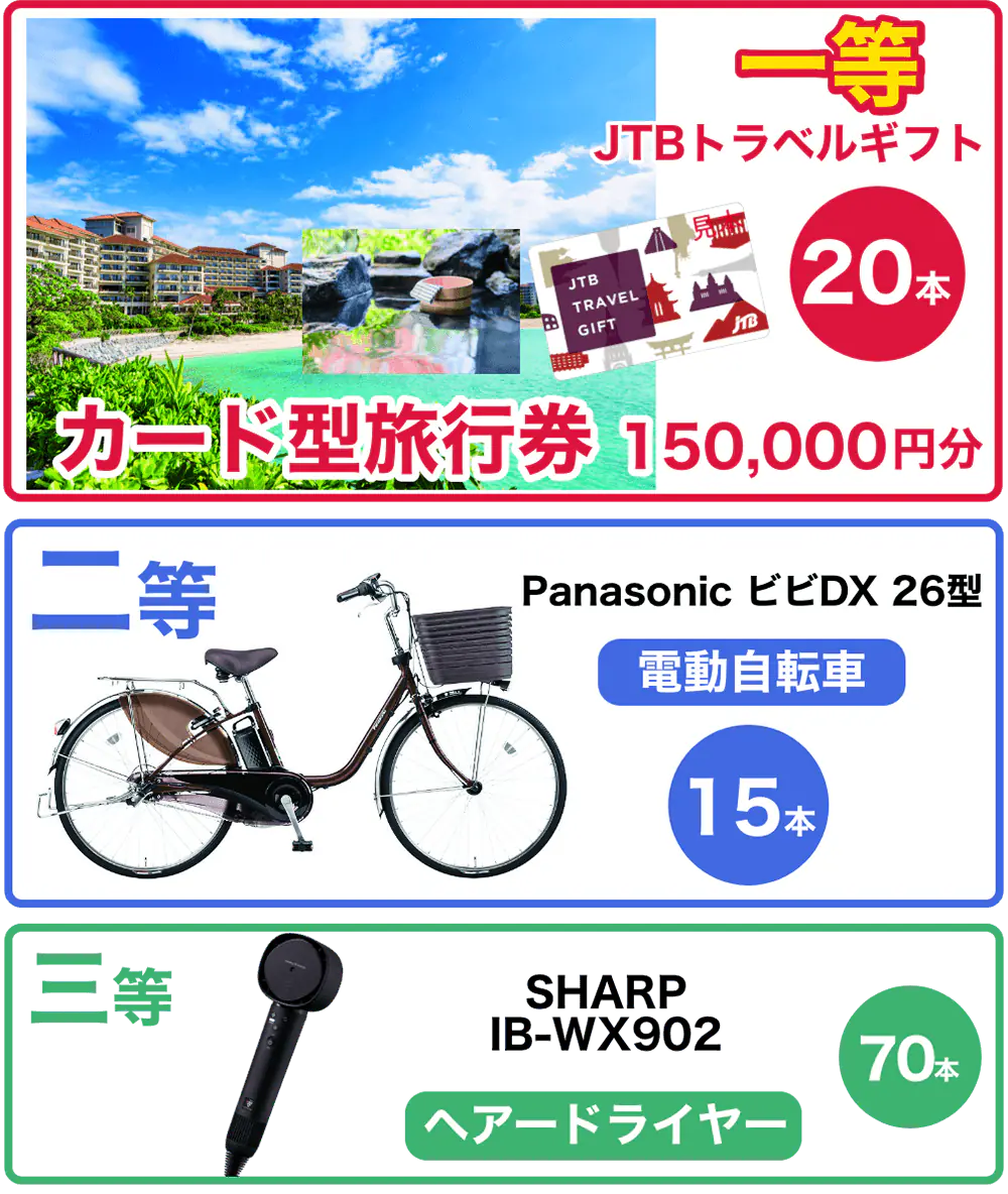 例えばこんな商品があたります！